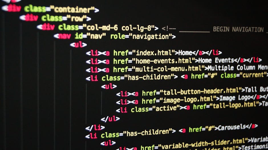 A person working on a laptop with a dark-themed code editor open, displaying lines of programming code. The individual is seated in a vehicle, with the laptop resting on their lap or a surface inside